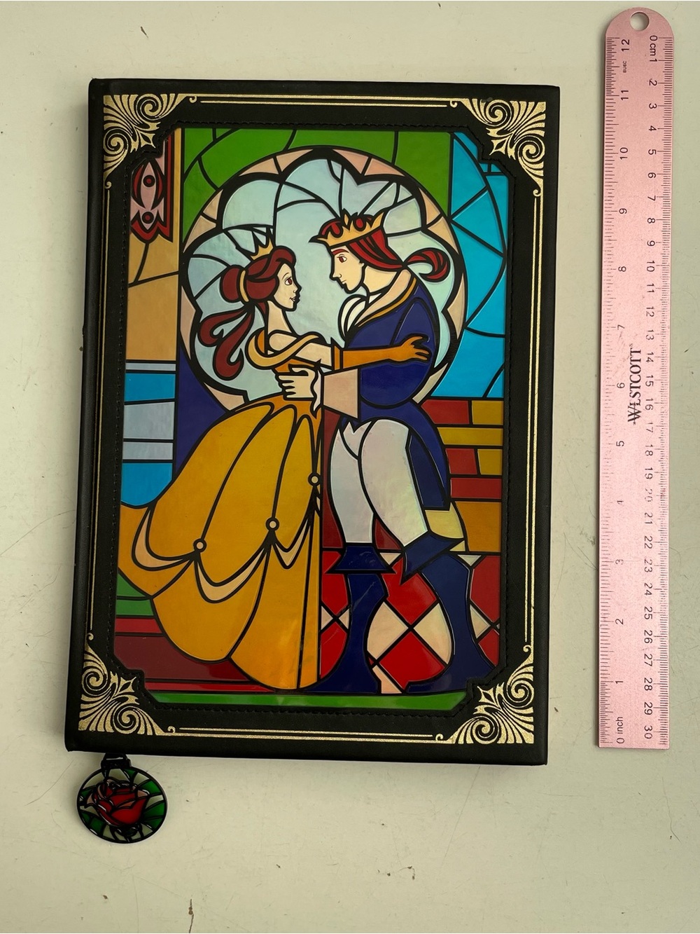 Disney Parks Beauty and the Beast Stained Glass Journal Notebook - Unused/Mint